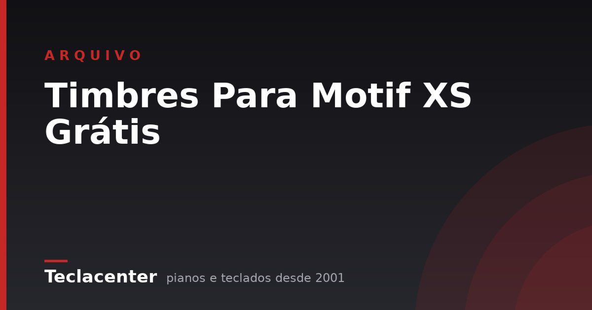 Timbres Para Motif XS Grátis