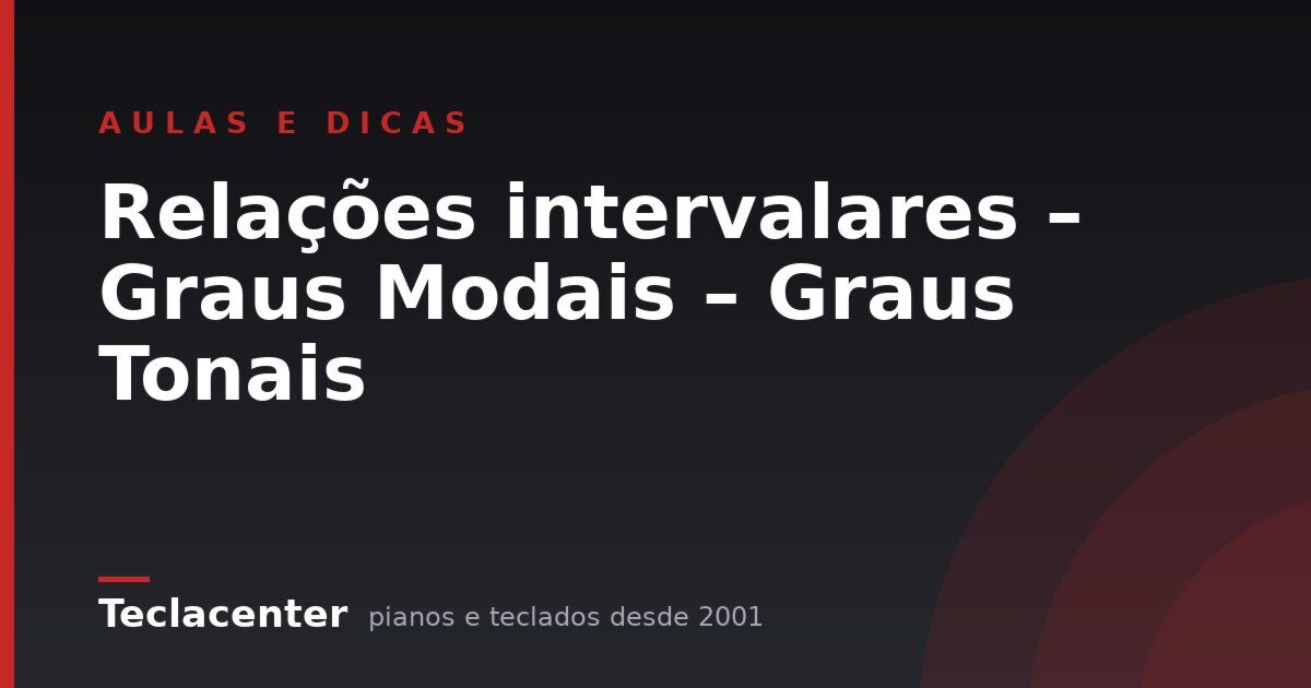 Relações intervalares – Graus Modais – Graus Tonais