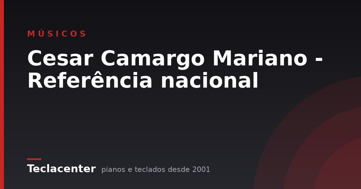 Cesar Camargo Mariano - Referência nacional