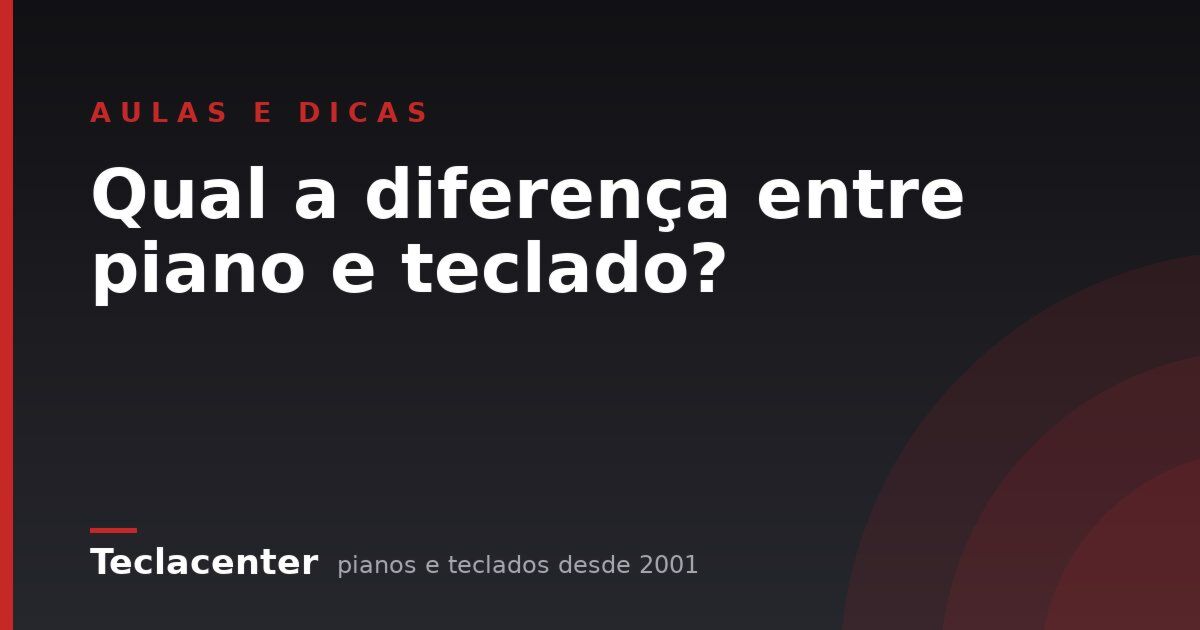 Qual a diferença entre piano e teclado?