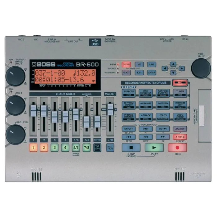 Gravador Roland Boss BR-600 - Gravação de alta qualidade - Cinza