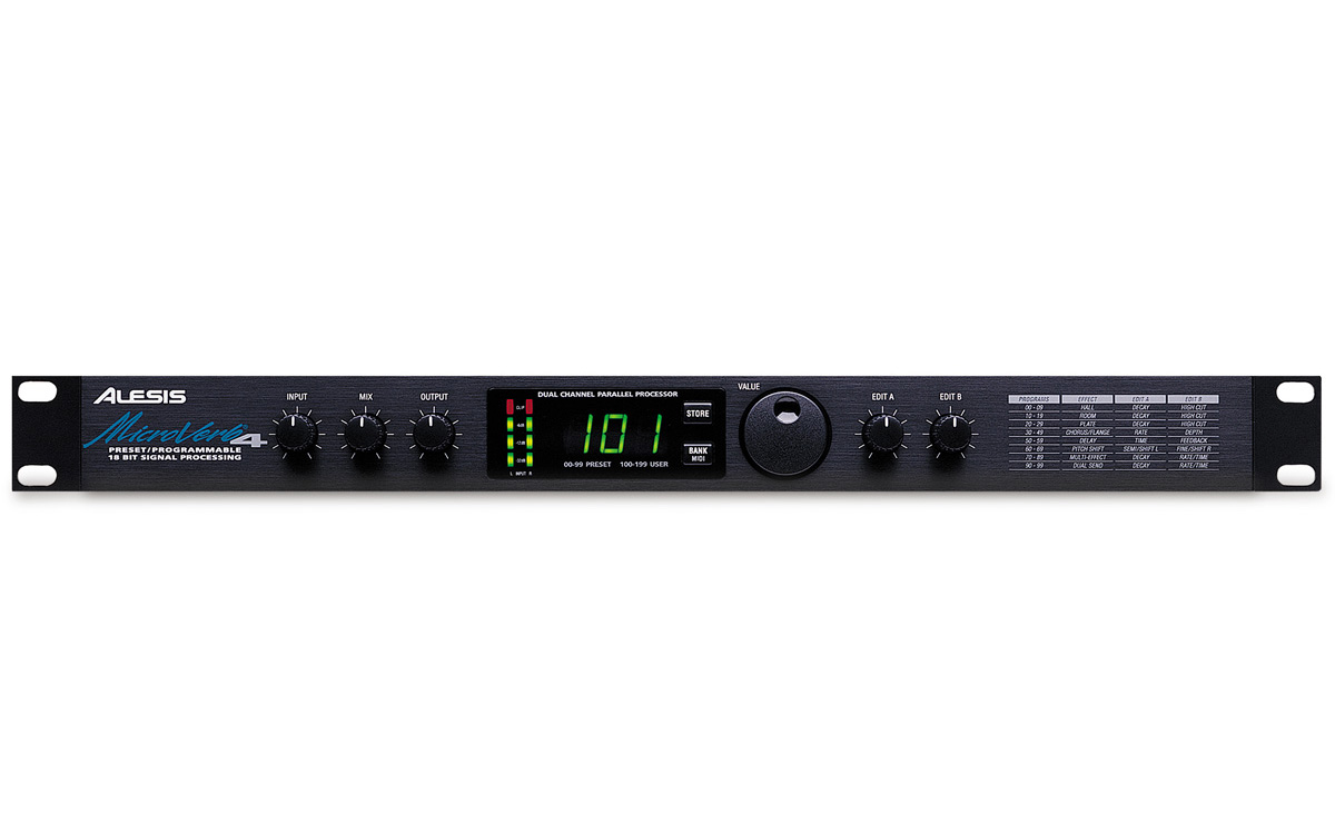 配信機器・PA機器・レコーディング機器 Alesis MicroVerb 4 Alesis Microverb 4 - Módulo de Timbres para Teclado com