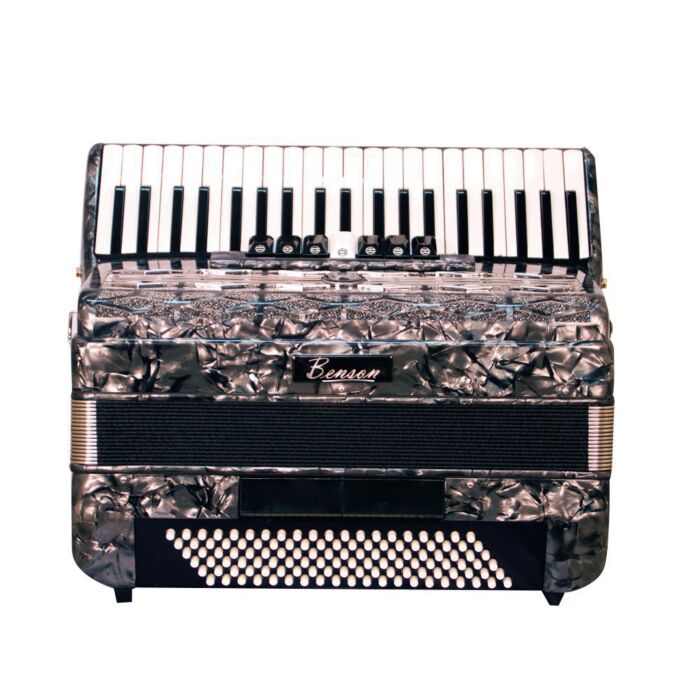 Acordeon Benson 120 baixos BAC120-7PBK preto, 9 registros 1