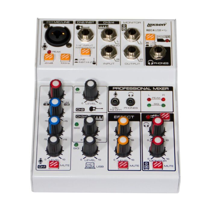 Mesa de Som 4 Canais, Efeitos/Interface Lexsen REC 4 1