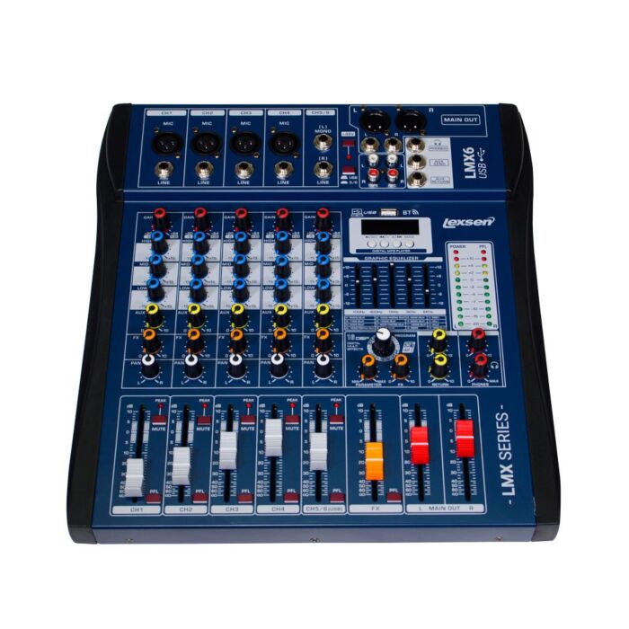 Mesa de Som Lexsen 6 Canais, Efeitos/Interface LMX6USB 1