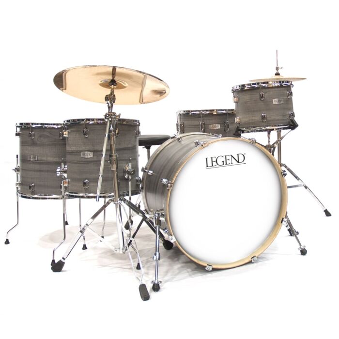 Bateria com 5 pecas Legend One Series 20 Vintage Cinza 1