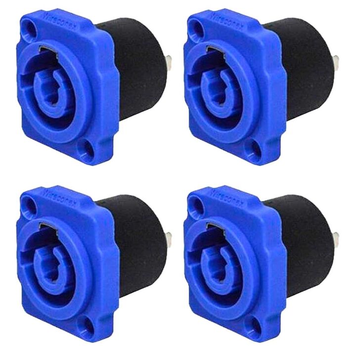 Conector De Ac-in Painel Wc 1823 In P Bl Pbl Azul Wireconex 04 Unidades 1