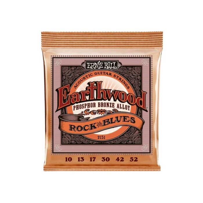 Encordoamento 010"-052" P/violão Aço Earthwood Rock And Blues Phosphor Bronze Ernie Ball P02151 1