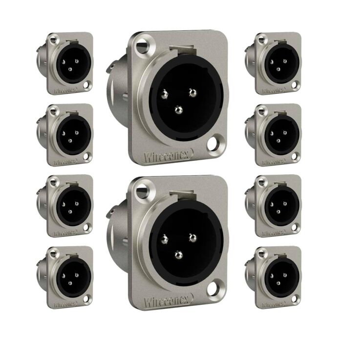 Conector Xlr Macho Wc 1033 Mp Bk Ni 3p Painel Wireconex 10 Unidades 1