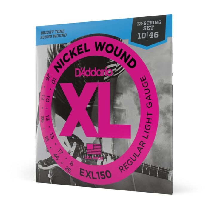 Encordoamento Guitarra 12C 10-46 D Addario XL Nickel EXL150 1