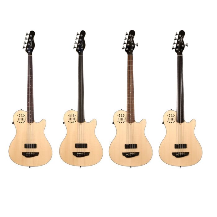 Baixo godin a5 ultra 5c c/ bag natural BAIXO 5 CORDAS GODIN A5 ULTRA FRETTED SA - SYNTH ACCESS 033621, TAMPO SÓLIDO SPRUCE, BRAÇO MAPLE.-baixo godin a5 ultra 5c c/ bag natural ID-3010