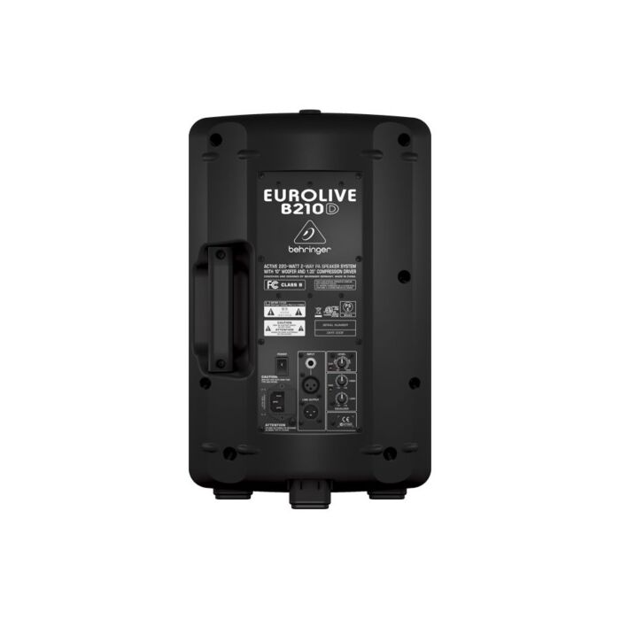 O Behringer Eurolive B210D é um alto-falante ativo de 2 vias com uma potência de 200 watts. Ele possui um woofer de 10 polegadas e um driver de compressão de titânio de 1,35 polegadas, proporcionando um som claro e nítido. Com sua construção durável e lev