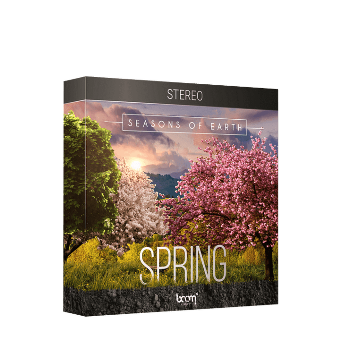 Rico conjunto de sons da Primavera. Chuva pingando ao som de uma sinfonia de pássaros, a Primavera tem todos os sons da Terra - Boom Seasons of Earth Spring STEREO - BOOM LIBRARY | Libraries-Boom Seasons of Earth Spring STEREO - BOOM LIBRARY | Libraries