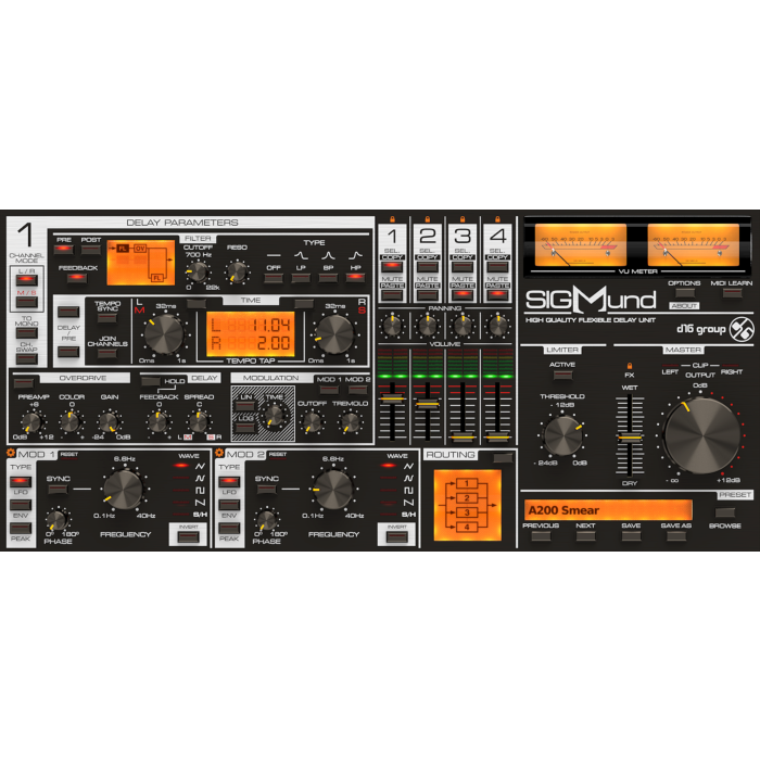 Unidade Quad Delay flexível e de alta qualidade - D16 Sigmund - D16 Group | Delay-D16 Sigmund - D16 Group | Delay ID-86701