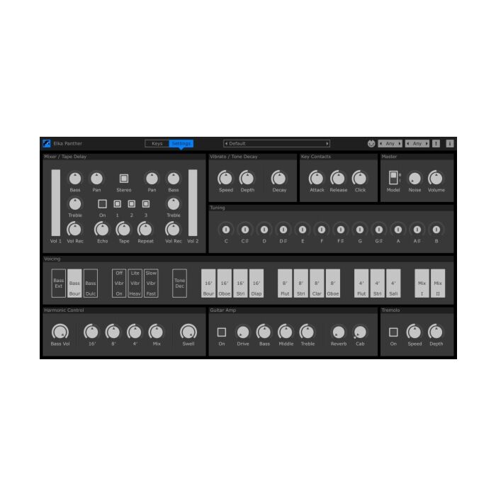 Instrumento virtual de órgão combinado modelado - Elka Panther - Martinic  | Synth-Elka Panther - Martinic  | Synth ID-84969