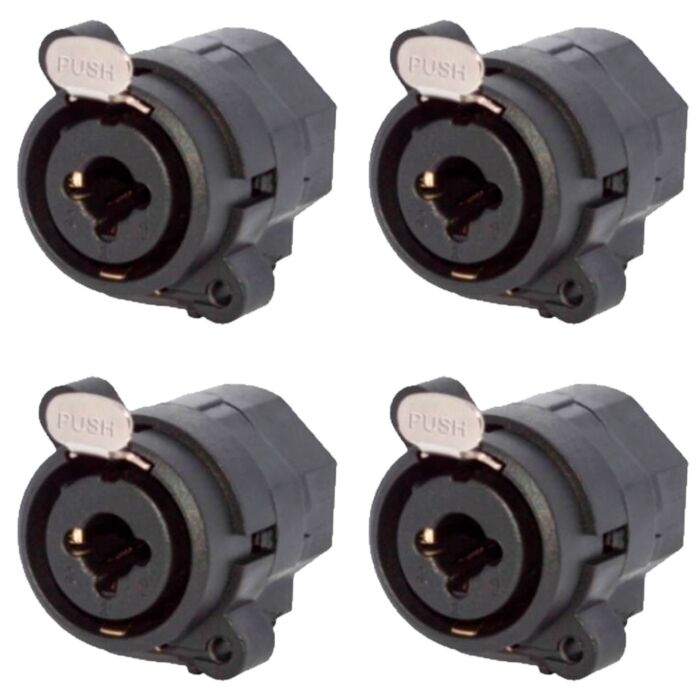 Conector Combo Xlr Fêmea Painel 3p Wc 330 Wireconex 04 Unidades 1