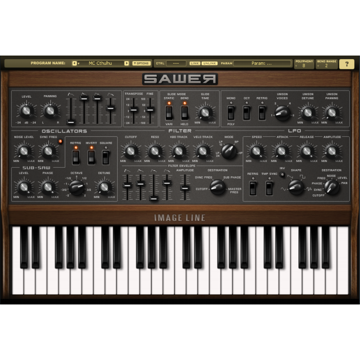 Sintetizador de modelagem vintage - Image Line Sawer - Image Line | Synth-Image Line Sawer - Image Line | Synth ID-86812