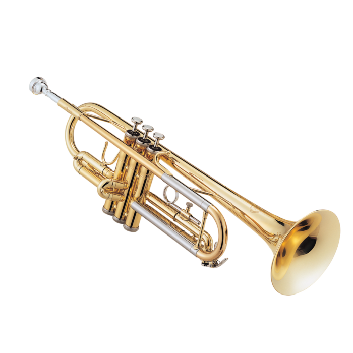 Jupiter 408 lacquer jtr408l trompete Jupiter 408 Lacquer JTR408L Trompete. Trompete afinação em Bb, campana Ø 123 mm (4.8), calibre Ø 11.68 mm (0.460), anel de apoio regulável na 3º pompa, apoio na 1º pompa, 1 chave d'água, acabamento laqueado dourado. Ac