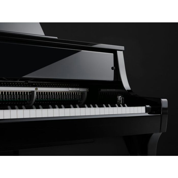 o piano digital NOVUS NV10S Hybrid combina nossa ação de teclado de piano de cauda acústico Millennium III de ponta com o mais recente mecanismo de som de piano SK-EX Rendering. Preservar as características harmônicas únicas do piano de cauda Shigeru Kawa