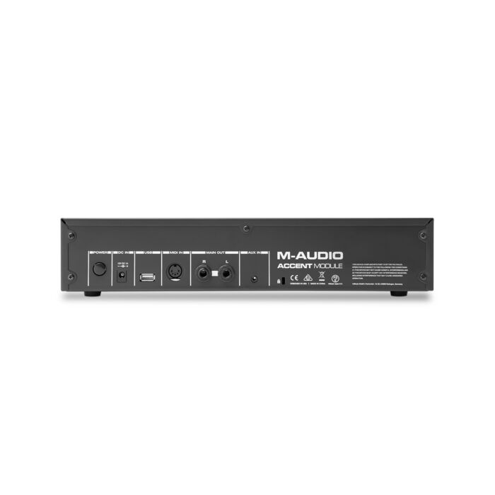 M-audio accent módulo timbres teclado controlador piano usb midi Teclado Controlador M-audio Accent Módulo Timbres é uma unidade compacta se conecta com facilidade a qualquer controlador com conexão USB ou 5-pin. Com 20 vozes internas, é possível separar