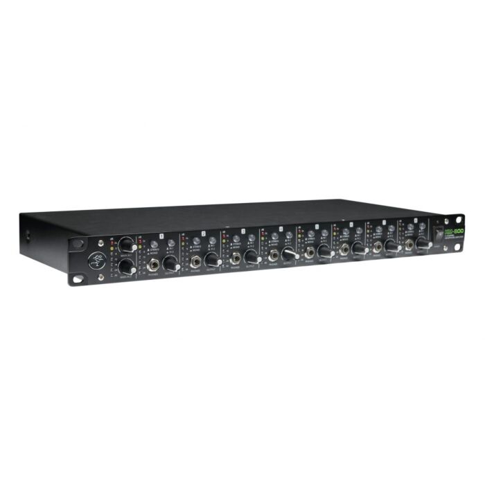 Mackie hm800 amplificador de fone de ouvido Amplificador de fones de ouvido com 16 saídas Mackie MH800, duas entradas main estéreo com controle separado de volume, além de saídas estéreo, LED 7 segmentos para cada canal + Main, 2 saídas para fones de ouvi