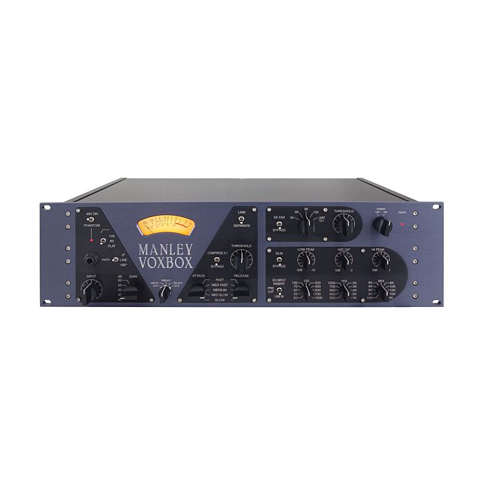 Manley voxbox - usado MANLEY VOXBOX Pré Recording Channel - Channel Strip com preamplificador de microfone classe A, equalizador de estilo pultec, compressor óptico, De-esser/Limiter e medidor vu switchable-manley voxbox - usado ID-4135