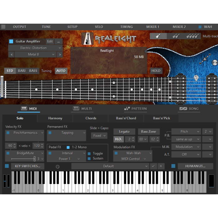 Instrumento de guitarra baixo elétrico de 8 cordas - Musiclab RealEight 6 - MUSICLAB | Synth-Musiclab RealEight 6 - MUSICLAB | Synth ID-86760