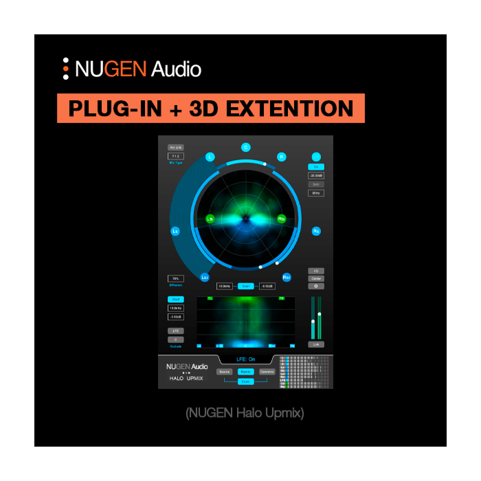 Estéreo para 5.1, 7.1 e upmixer 3D - NUGEN Halo Upmix w 3D extension - NUGEN Audio | Utility-NUGEN Halo Upmix w 3D extension - NUGEN Audio | Utility ID-86822