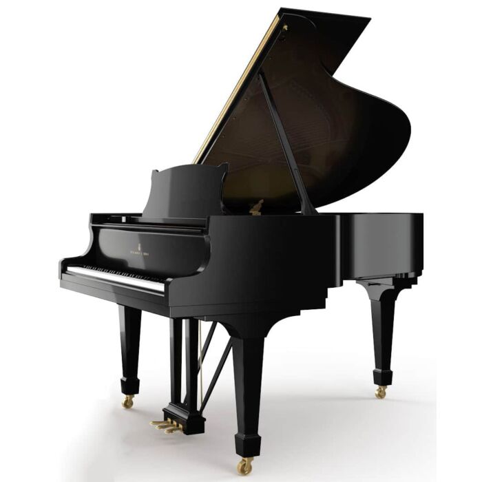 Piano de Cauda Steinway Model L - New York 2004 O Modelo L (e o Modelo O) são os maiores da linha de pianos de cauda Steinway, dimensionados para atender aos requisitos de espaço de uma residência particular. Esses modelos são extremamente popu