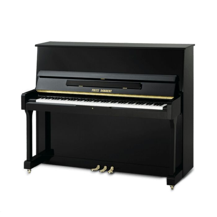 Piano vertical fritz dobbert fd126al Fritz Dobbert FD126AL - Piano vertical de 88 teclas, 3 pedais, 126 cm de altura e 65 cm de profundidade, estrutura de madeira de 5 colunas de pinho maciço, tábua harmônica de pinho maciço com 1,35 m2, 12 costelas ou ba