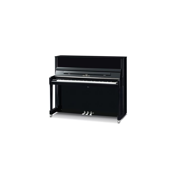 Piano vertical kawai k-300 KAWAI K-300 - Piano vertical de 88 teclas, 3 pedais, 122 cm de altura, 61 cm de profundidade, tábua harmônica de Spruce maciço, tampa do teclado com amortecedor hidráulico, mecanismo Millennium III em ABS-Carbono, martelos com f