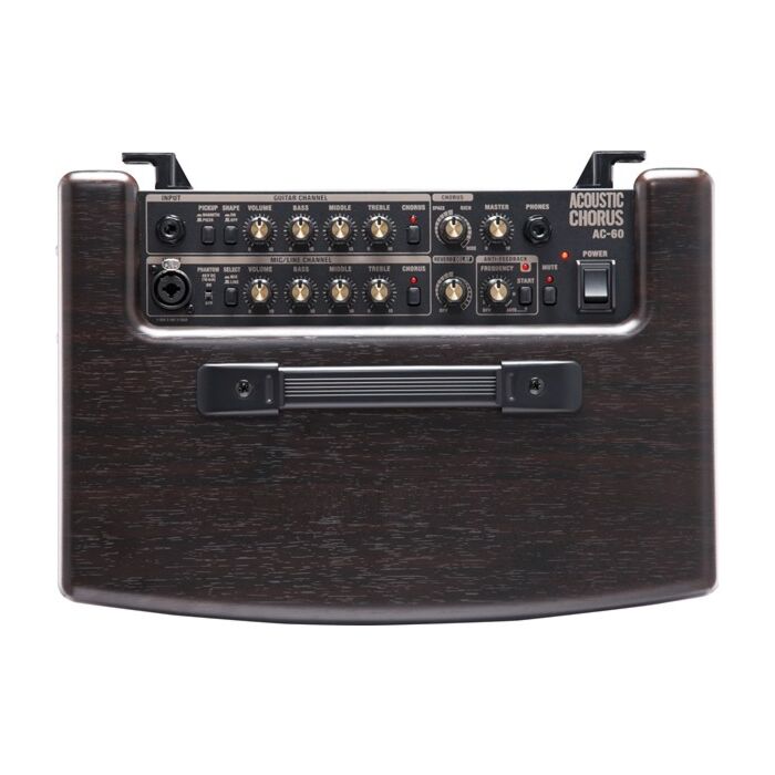 Roland ac-60 rw amplificador Amplificador para violão e voz, com efeitos e opção de acabamento em jacarandá-roland ac-60 rw amplificador ID-1672