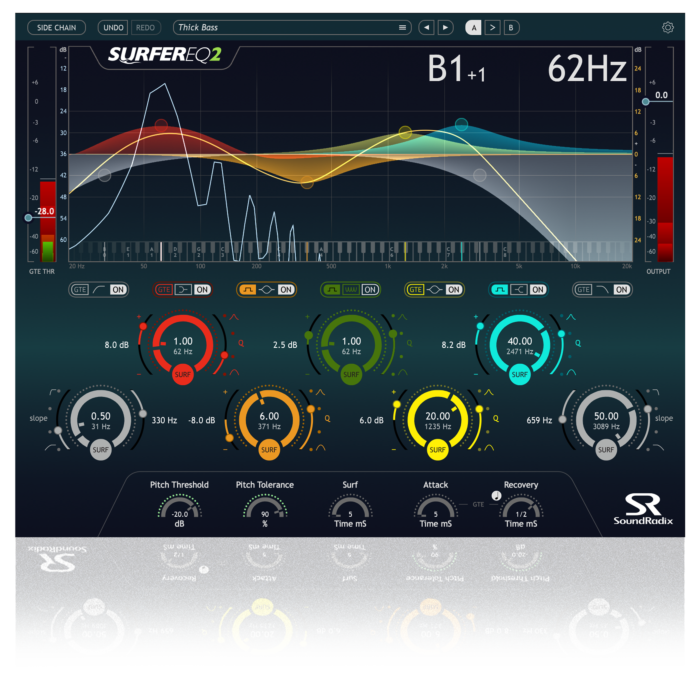 Pitch Tracking Dynamic EQ Plug-in - SurferEQ - Sound Radix | EQ-SurferEQ - Sound Radix | EQ ID-85871
