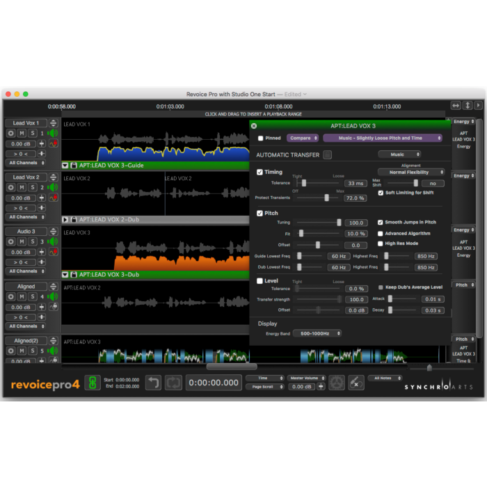 Alinhamento vocal automático e correspondência de tom - SynchroArts Revoice Pro 4 - SYNCHRO ARTS | Tuning-SynchroArts Revoice Pro 4 - SYNCHRO ARTS | Tuning ID-86172