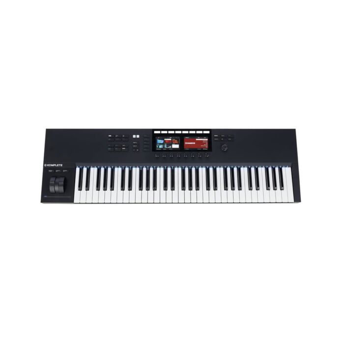 Controlador de teclado inteligente para todos os seus instrumentos virtuaisTeclados Fatar de grau profissional com aftertouch, disponíveis com 61 teclas semi-pesadas-Teclado Native Instruments Komplete Kontrol S61 MK2 61 Teclas - Usado ID-84575