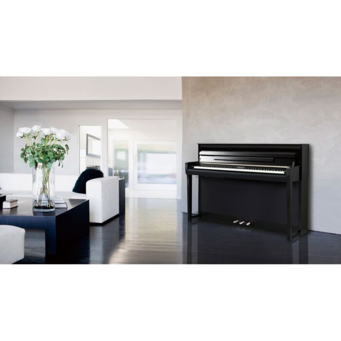 Yamaha clavinova clp-625 pe piano digital Yamaha Clavinova CLP-625 PE - Piano digital com 88 teclas de mecanismo GH3X com ação/peso de piano, escapment e acabamento em marfim sintético (brancas) e ébano sintético (pretas), 256 notas de polifonia, arquitet