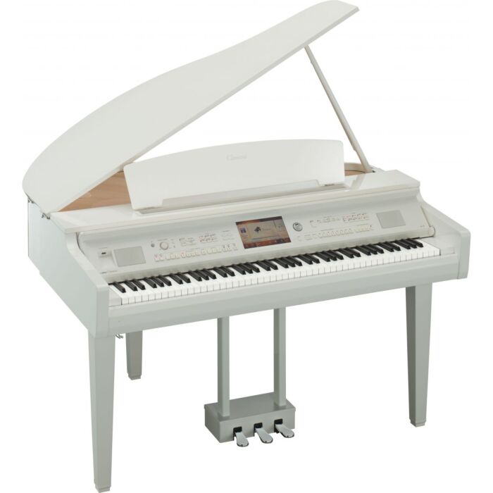 O Yamaha Clavinova CVP-709GPWH é um piano digital de alta qualidade, com um design elegante e moderno. Com uma ampla variedade de sons de piano, incluindo o som de um piano de cauda de concerto, este instrumento oferece uma experiência de tocar piano autê