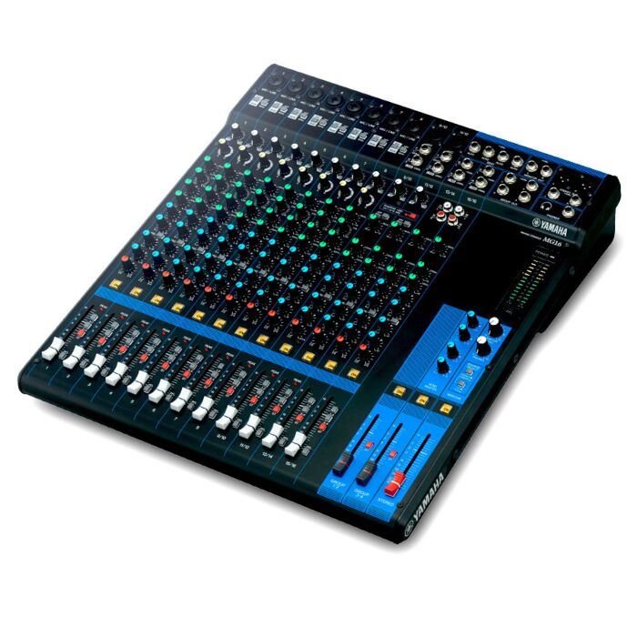 Yamaha MG16 Mixer Mixer analógico com 16 entradas padrão rack. Destas, são 10 entradas D-PRE de microfone com PAD e phantom power (48V), compressor de 1-knob. 4 sub-grupos de saída e 4 auxiliares, chassis de metal, fonte interna 100V~240V.-yamaha mg16 mix