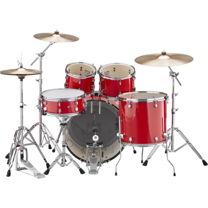 Yamaha rdp2f5 rydeen 22 rd bateria acustica 5 peças RYDEEN RDP2F5, Toms 10 e 12, surdos de chão 16, Bumbo 22, Caixa de madeira 14x5,5. Acompanha Tom Clamp CL940LB x2 e Ferragem HW680W. Hot Red (RD) - Não acompanha Pratos.-yamaha rdp2f5 rydeen 22 rd bateri