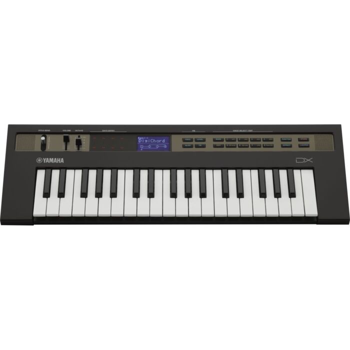 Yamaha Reface DX Sintetizador FM Sintetizador com sons do lendário Yamaha DX-7, 4 geradores sonoros de síntese FM, 32 notas de polifonia, 37 teclas compactas e sensitivas de alta qualidade, processador de efeitos com tecnologia VCM, função Phrase Looper