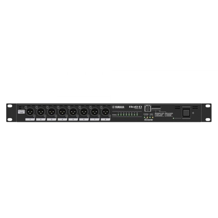 Yamaha Ro8-D Rack Módulo com 8 saídas analógicas. Este módulo usa o protocolo DANTE de transmissão de áudio. Ideal para ser usado com a CL/QL Series.-yamaha ro8-d rack ID-9634