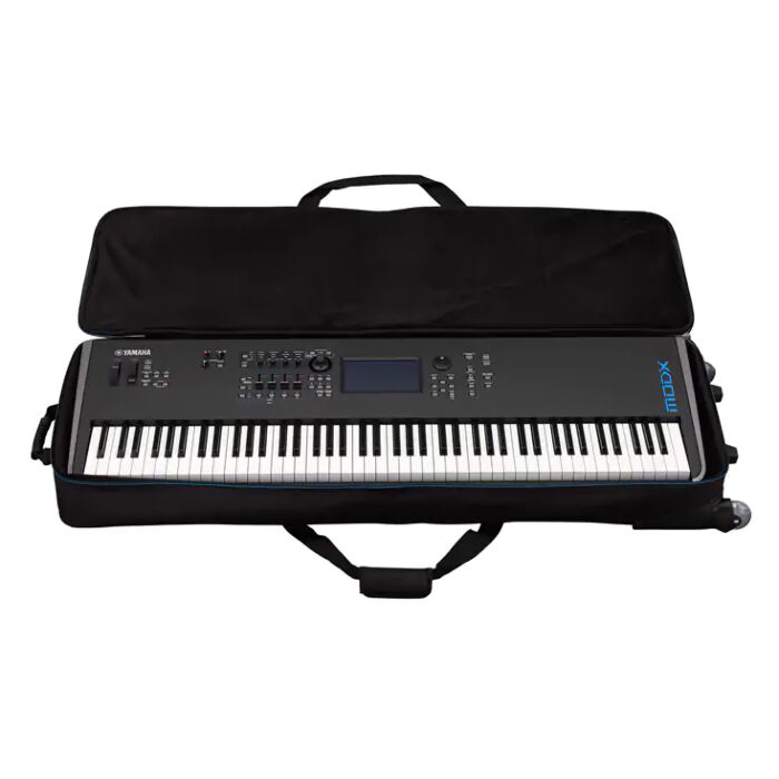 Yamaha SC-MODX8 Softcase Bag para teclados MODX8 com roldanas e compartimentos dedicados para seus acessórios.-yamaha sc-modx8 softcase ID-9991