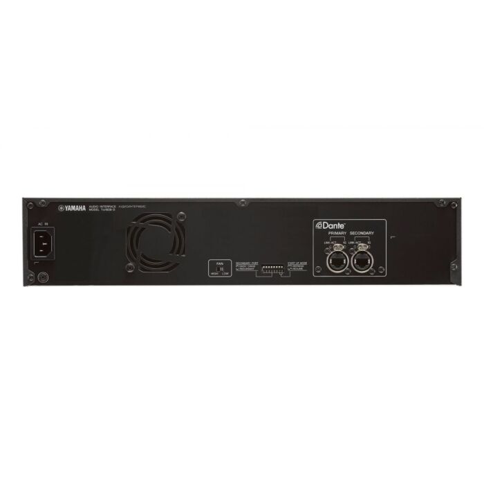 Yamaha TIO1608-D Rack Stagebox com 16 entradas (conectores compatíveis com os padrões XLR e P10) e 8 saídas de padrão XLR. Entrada e saída de rede para comunicação de áudio (Dante). Função QUICK CONFIG para configuração rápida e prática. Até 3 unidades do
