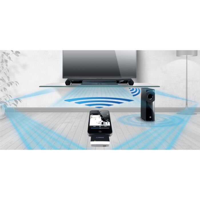 Yamaha ysp-3300 + ns-wsw160 soundbar 7.1 canais 262w rms com sub wirelles Soundbar 7.1 canais 262W RMS - 16x falantes (beam drivers) de 2W + 50W (2x Woofer) e Subwoofer Wireless Ativo de 130W (Dina^mico de 16cm) - Sistemas DSP ´s - Calibragem automa´tica