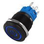 Chave Anti Vandalismo De Pulso Preta 220v/3a Com Led Azul 12v Storm 1