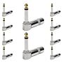 Conector P10 Macho Linha Mono 90 Graus Metal Ponta Gold Storm 10 Unidades 1