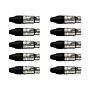 Kit Conector Xlr Femea Wc 1003 (10un) Wireconex 1