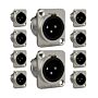 Conector Xlr Macho Wc 1033 Mp Bk Ni 3p Painel Wireconex 10 Unidades 1