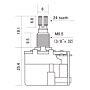 Potenciômetro A250K Push-Pull DPDT Instrumentos CTS-A250-PP 1
