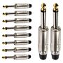 Conector P10 Macho Linha Mono Metal Ponta Gold Storm 10 Unidades 1